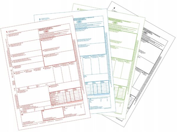CMR List Przewozowy 40 kartek - 4 odcinki - 10 kompletów - obrazek 2