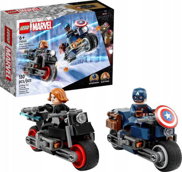 76260 - LEGO Super Heroes - Motocykle Czarnej Wdowy i Kapitana Ameryki - obrazek 2