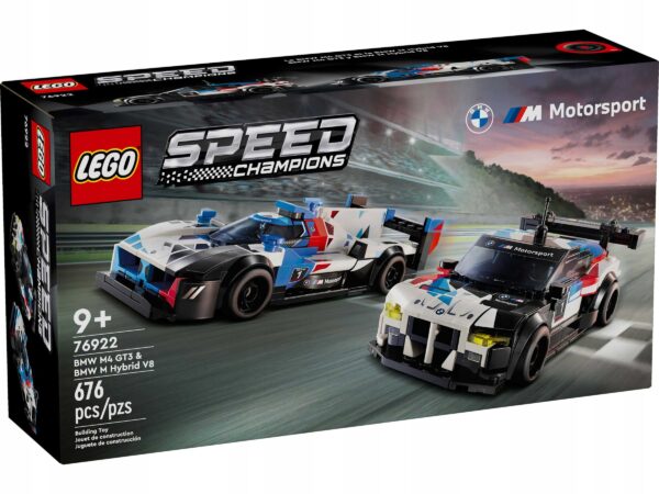 76922 - LEGO Speed Champions - Samochody wyścigowe BMW M4 GT3 & BMW M Hybrid V8