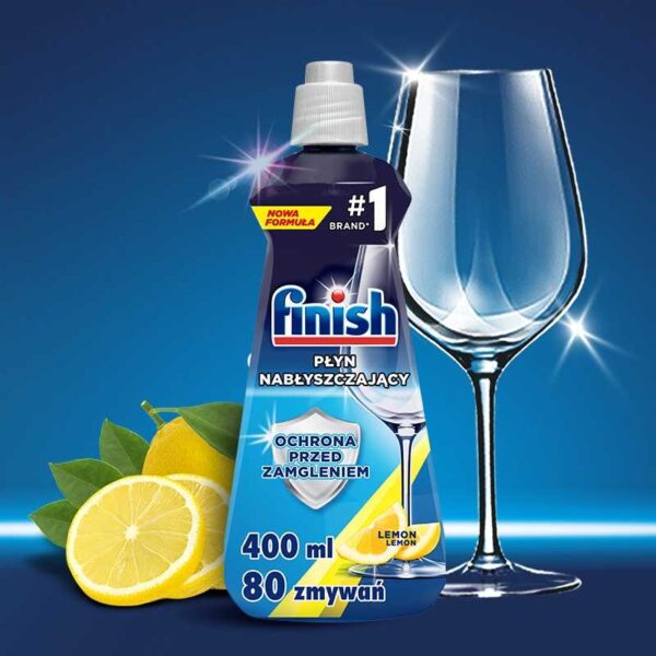 FINISH Płyn nabłyszczający Shine&Protect 400 ml cytrynowy - obrazek 2