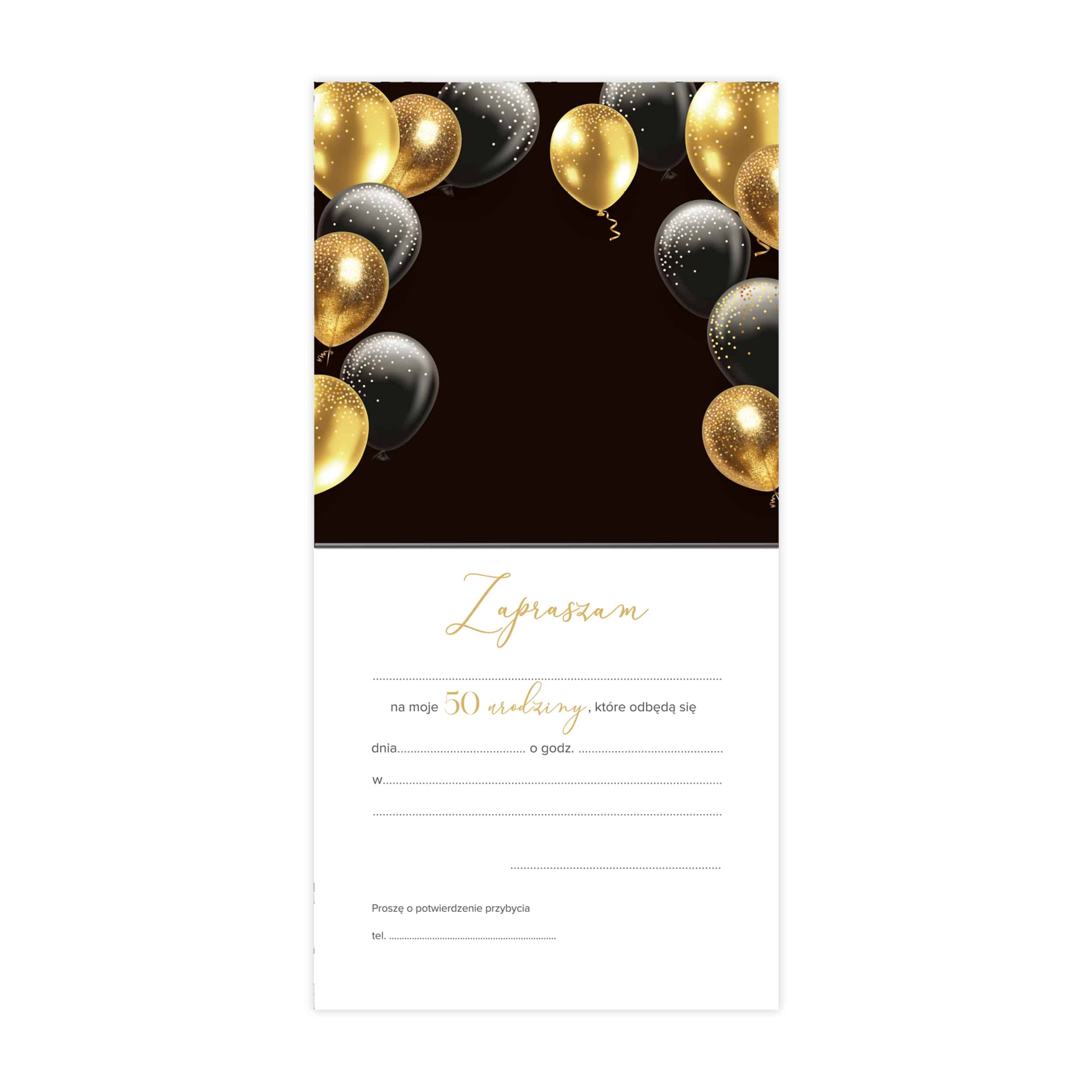zaproszenia 10szt. 50 Urodziny 12 x 12cm - nr13